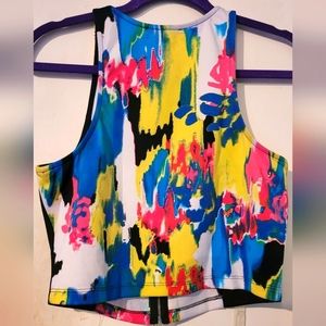 Bold Crop Top w/Zip